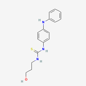 molecular formula C16H19N3OS B4697294 N-(4-anilinophenyl)-N'-(3-hydroxypropyl)thiourea 