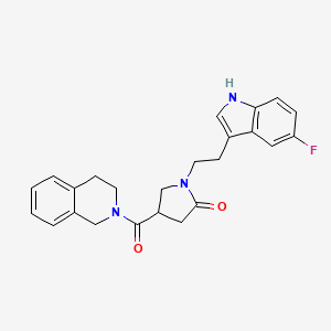 molecular formula C24H24FN3O2 B4697296 4-(3,4-dihydro-2(1H)-isoquinolinylcarbonyl)-1-[2-(5-fluoro-1H-indol-3-yl)ethyl]-2-pyrrolidinone 