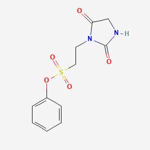 molecular formula C11H12N2O5S B4697319 phenyl 2-(2,5-dioxo-1-imidazolidinyl)ethanesulfonate 