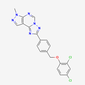 molecular formula C20H14Cl2N6O B4697326 2-{4-[(2,4-dichlorophenoxy)methyl]phenyl}-7-methyl-7H-pyrazolo[4,3-e][1,2,4]triazolo[1,5-c]pyrimidine 