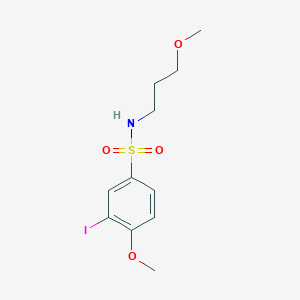 molecular formula C11H16INO4S B4697368 3-iodo-4-methoxy-N-(3-methoxypropyl)benzenesulfonamide 