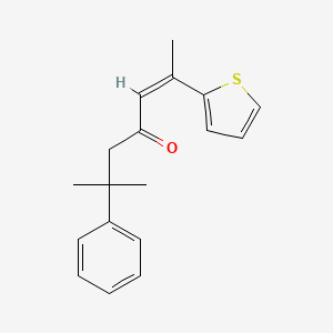 molecular formula C18H20OS B4697373 6-methyl-6-phenyl-2-(2-thienyl)-2-hepten-4-one 