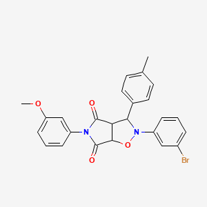molecular formula C25H21BrN2O4 B4697377 2-(3-bromophenyl)-5-(3-methoxyphenyl)-3-(4-methylphenyl)dihydro-2H-pyrrolo[3,4-d]isoxazole-4,6(3H,5H)-dione 