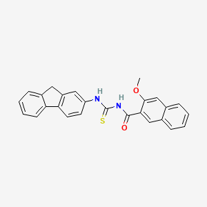 N-[(9H-fluoren-2-ylamino)carbonothioyl]-3-methoxy-2-naphthamide