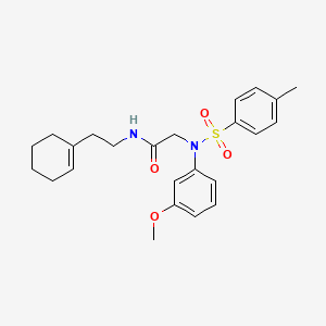 molecular formula C24H30N2O4S B4697390 N~1~-[2-(1-cyclohexen-1-yl)ethyl]-N~2~-(3-methoxyphenyl)-N~2~-[(4-methylphenyl)sulfonyl]glycinamide 