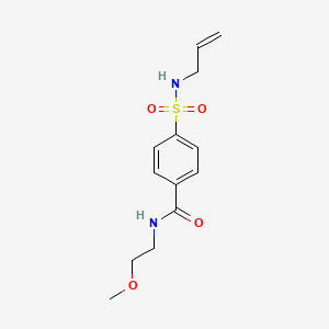 molecular formula C13H18N2O4S B4697414 4-[(allylamino)sulfonyl]-N-(2-methoxyethyl)benzamide 
