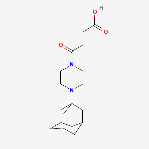molecular formula C18H28N2O3 B4697418 4-[4-(1-adamantyl)-1-piperazinyl]-4-oxobutanoic acid 