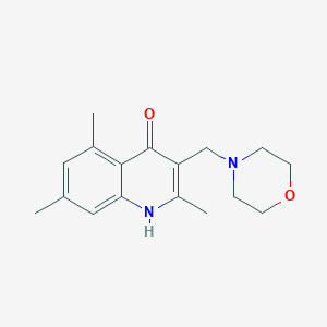 molecular formula C17H22N2O2 B4697437 2,5,7-trimethyl-3-(4-morpholinylmethyl)-4-quinolinol 
