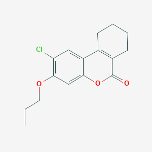 molecular formula C16H17ClO3 B4697438 2-chloro-3-propoxy-7,8,9,10-tetrahydro-6H-benzo[c]chromen-6-one 