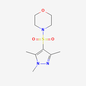 molecular formula C10H17N3O3S B4697457 4-[(1,3,5-trimethyl-1H-pyrazol-4-yl)sulfonyl]morpholine 