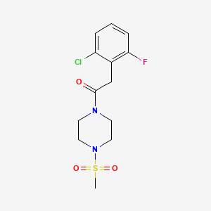 molecular formula C13H16ClFN2O3S B4697463 1-[(2-chloro-6-fluorophenyl)acetyl]-4-(methylsulfonyl)piperazine 