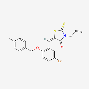 molecular formula C21H18BrNO2S2 B4697477 3-allyl-5-{5-bromo-2-[(4-methylbenzyl)oxy]benzylidene}-2-thioxo-1,3-thiazolidin-4-one 