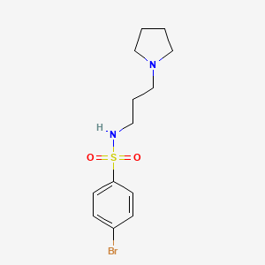 molecular formula C13H19BrN2O2S B4697484 4-bromo-N-[3-(1-pyrrolidinyl)propyl]benzenesulfonamide 
