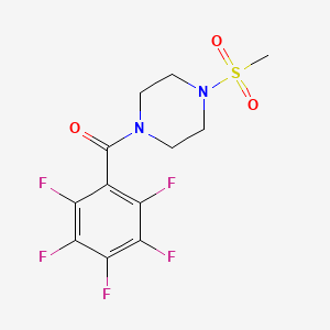 molecular formula C12H11F5N2O3S B4697511 1-(methylsulfonyl)-4-(pentafluorobenzoyl)piperazine 