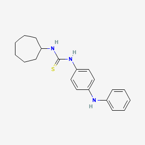 molecular formula C20H25N3S B4697547 N-(4-anilinophenyl)-N'-cycloheptylthiourea 