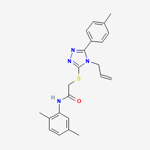 molecular formula C22H24N4OS B4697561 2-{[4-allyl-5-(4-methylphenyl)-4H-1,2,4-triazol-3-yl]thio}-N-(2,5-dimethylphenyl)acetamide 
