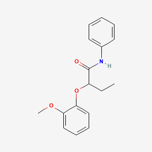 molecular formula C17H19NO3 B4697605 2-(2-methoxyphenoxy)-N-phenylbutanamide 