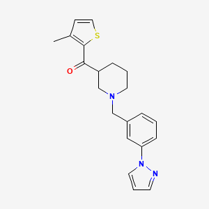 molecular formula C21H23N3OS B4697616 (3-methyl-2-thienyl){1-[3-(1H-pyrazol-1-yl)benzyl]-3-piperidinyl}methanone 