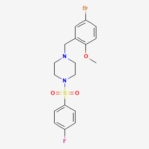 molecular formula C18H20BrFN2O3S B4697626 1-(5-bromo-2-methoxybenzyl)-4-[(4-fluorophenyl)sulfonyl]piperazine 