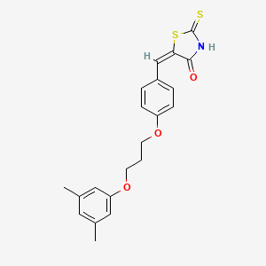 molecular formula C21H21NO3S2 B4697631 5-{4-[3-(3,5-dimethylphenoxy)propoxy]benzylidene}-2-thioxo-1,3-thiazolidin-4-one 