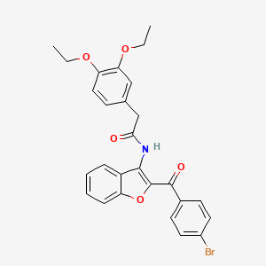molecular formula C27H24BrNO5 B4697653 N-[2-(4-bromobenzoyl)-1-benzofuran-3-yl]-2-(3,4-diethoxyphenyl)acetamide 