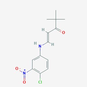 molecular formula C13H15ClN2O3 B4697660 1-[(4-chloro-3-nitrophenyl)amino]-4,4-dimethyl-1-penten-3-one 