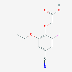 molecular formula C11H10INO4 B4697702 (4-cyano-2-ethoxy-6-iodophenoxy)acetic acid 