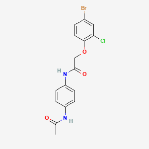 molecular formula C16H14BrClN2O3 B4697762 N-[4-(acetylamino)phenyl]-2-(4-bromo-2-chlorophenoxy)acetamide 