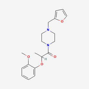 molecular formula C19H24N2O4 B4697768 1-(2-furylmethyl)-4-[2-(2-methoxyphenoxy)propanoyl]piperazine 