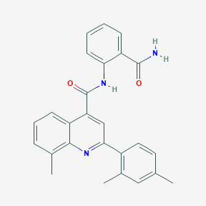 N-[2-(aminocarbonyl)phenyl]-2-(2,4-dimethylphenyl)-8-methyl-4-quinolinecarboxamide