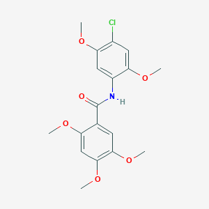 molecular formula C18H20ClNO6 B4697787 N-(4-chloro-2,5-dimethoxyphenyl)-2,4,5-trimethoxybenzamide 