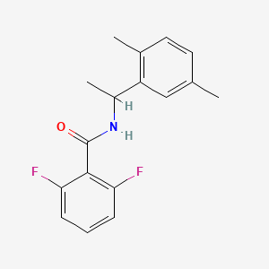 molecular formula C17H17F2NO B4697794 N-[1-(2,5-dimethylphenyl)ethyl]-2,6-difluorobenzamide 