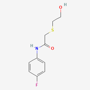 molecular formula C10H12FNO2S B4697824 N-(4-fluorophenyl)-2-[(2-hydroxyethyl)thio]acetamide 