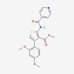 molecular formula C20H18N2O5S B4697826 methyl 4-(2,4-dimethoxyphenyl)-2-(isonicotinoylamino)-3-thiophenecarboxylate 