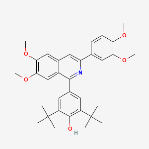 molecular formula C33H39NO5 B4697829 2,6-di-tert-butyl-4-[3-(3,4-dimethoxyphenyl)-6,7-dimethoxy-1-isoquinolinyl]phenol 