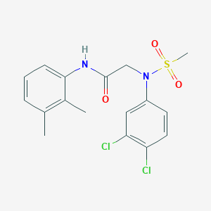 molecular formula C17H18Cl2N2O3S B4697848 N~2~-(3,4-dichlorophenyl)-N~1~-(2,3-dimethylphenyl)-N~2~-(methylsulfonyl)glycinamide 