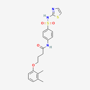 molecular formula C21H23N3O4S2 B4697856 4-(2,3-dimethylphenoxy)-N-{4-[(1,3-thiazol-2-ylamino)sulfonyl]phenyl}butanamide 