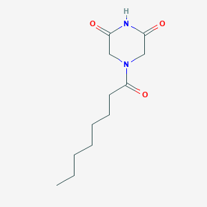 molecular formula C12H20N2O3 B4697863 4-octanoyl-2,6-piperazinedione 