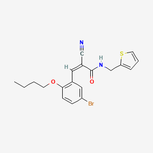 molecular formula C19H19BrN2O2S B4697883 3-(5-bromo-2-butoxyphenyl)-2-cyano-N-(2-thienylmethyl)acrylamide 