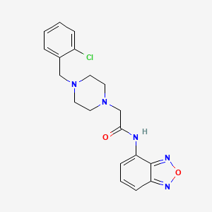 molecular formula C19H20ClN5O2 B4697910 N-2,1,3-benzoxadiazol-4-yl-2-[4-(2-chlorobenzyl)-1-piperazinyl]acetamide 