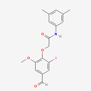 molecular formula C18H18INO4 B4697922 N-(3,5-dimethylphenyl)-2-(4-formyl-2-iodo-6-methoxyphenoxy)acetamide 