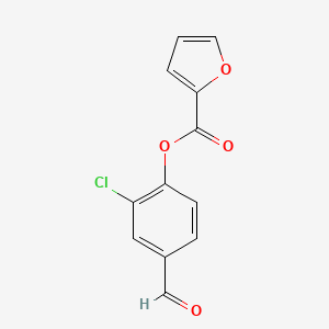 molecular formula C12H7ClO4 B4697940 2-chloro-4-formylphenyl 2-furoate 