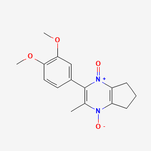 molecular formula C16H18N2O4 B4697997 2-(3,4-dimethoxyphenyl)-3-methyl-6,7-dihydro-5H-cyclopenta[b]pyrazine 1,4-dioxide 