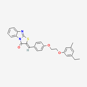 2-{4-[2-(3-ethyl-5-methylphenoxy)ethoxy]benzylidene}[1,3]thiazolo[3,2-a]benzimidazol-3(2H)-one