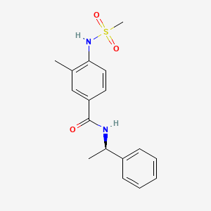 molecular formula C17H20N2O3S B4698026 3-methyl-4-[(methylsulfonyl)amino]-N-(1-phenylethyl)benzamide 