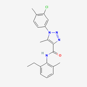 molecular formula C20H21ClN4O B4698028 1-(3-chloro-4-methylphenyl)-N-(2-ethyl-6-methylphenyl)-5-methyl-1H-1,2,3-triazole-4-carboxamide 