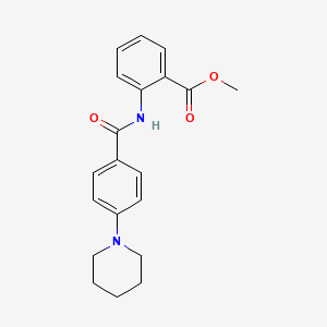 molecular formula C20H22N2O3 B4698049 methyl 2-{[4-(1-piperidinyl)benzoyl]amino}benzoate 