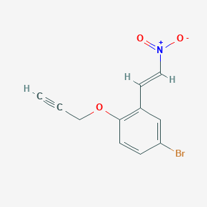 molecular formula C11H8BrNO3 B4698078 4-bromo-2-(2-nitrovinyl)-1-(2-propyn-1-yloxy)benzene 
