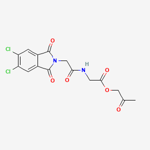 2-oxopropyl N-[(5,6-dichloro-1,3-dioxo-1,3-dihydro-2H-isoindol-2-yl)acetyl]glycinate