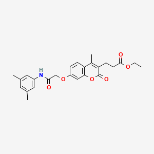 molecular formula C25H27NO6 B4698099 ethyl 3-(7-{2-[(3,5-dimethylphenyl)amino]-2-oxoethoxy}-4-methyl-2-oxo-2H-chromen-3-yl)propanoate 